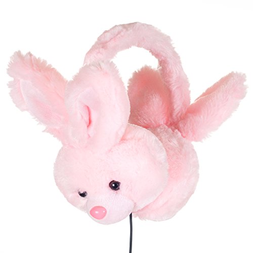 Happy Trails 80-AP083 Plush Stereo Headphones, Bunny