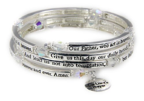 4030561 The Lord's Prayer Christian Stretch Bracelet Jesus Religious Christ B...