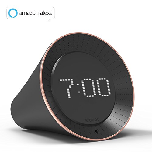 Vobot Smart Alarm Clock with Amazon Alexa, 5W Speaker, Voice Control, LED Display, Timer/Date/Weather/Daily News/Radio/Music(Amazon Music, iHeartRadio, TuneIn etc)