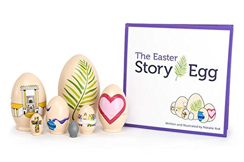 The Easter Story Egg – Colorful Nesting Toy with Resurrection Book – Great Christian or Catholic Gift for Children