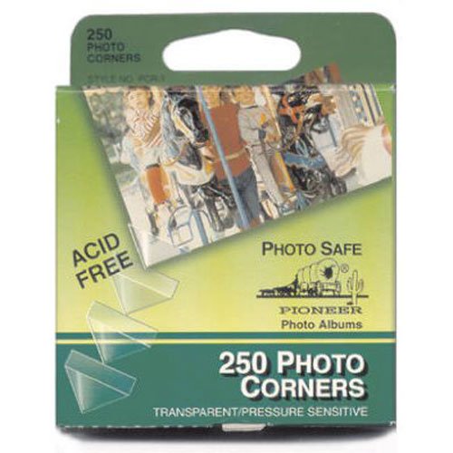 Pioneer Photo Corners Self Adhesive, Clear, 250-Pack