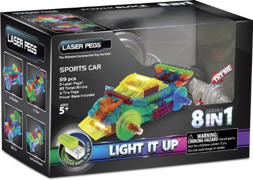 Laser Pegs 8-in-1 Sports Car Building Set