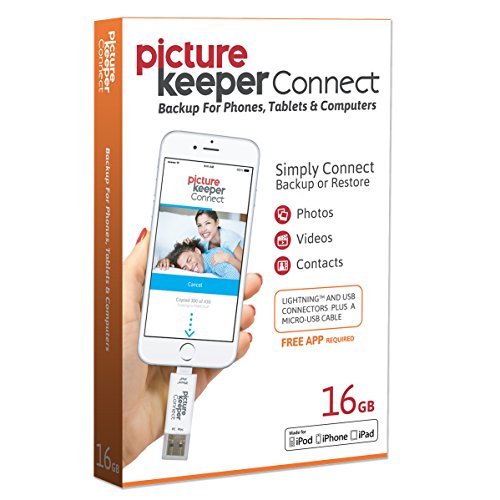 Picture Keeper CONNECT 16GB Portable Flash USB Backup and Storage Device Drive for Mobile Phones Tablets and Computers