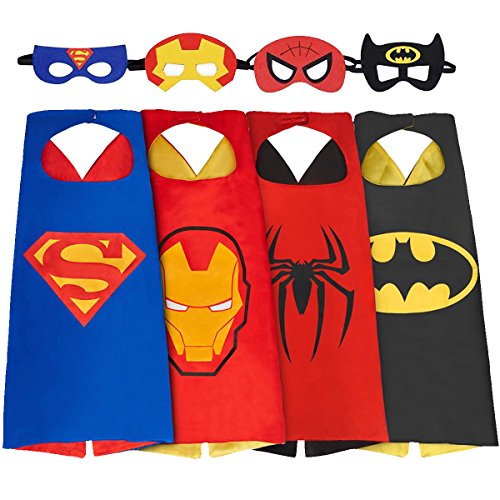 SPESS Comics Cartoon Hero Costumes Toddlers Cape and Mask for Kids