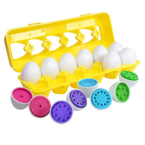 Color Matching Egg Set - Toddler Toys - Educational Color & Number Recognition Skills Learning Toy