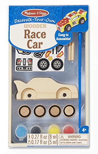 Melissa & Doug Decorate-Your-Own Wooden Race Car Craft Kit