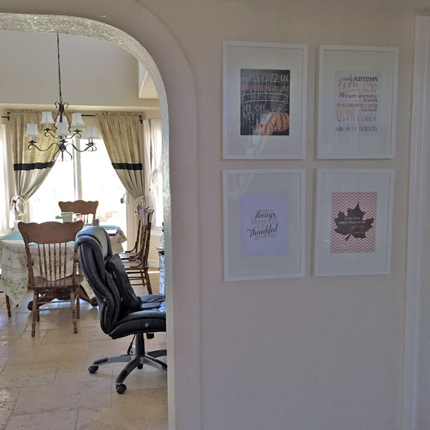 I love decorating our home for the seasons! Here's an easy, cheap and fun way to create seasonal picture frames, plus 30 FREE fall printables! You're going to love this and want to do this in your home too! 