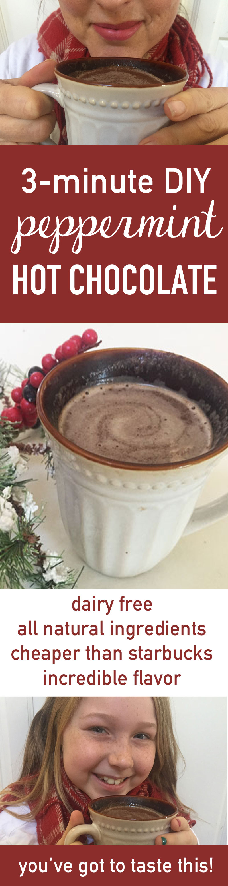 Peppermint hot chocolate recipe | peppermint hot chocolate | make peppermint hot chocolate | peppermint hot cocoa | make peppermint hot cocoa | candy cane hot cocoa | candy cane hot chocolate | candy cane hot chocolate recipe | candy cane cocoa | hot chocolate candy cane | hot cocoa | hot cocoa recipe | dairy free hot chocolate 